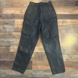 Together  Black Leather Pants 4 (6033)